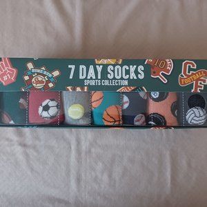 Seven Days By Orrsum Men's 7 Day Socks Sports Collection Gift Box SZ 8-12US New